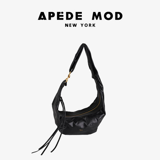 【秋冬新款】品牌直发 APEDE MOD 几何锁扣头层牛皮云朵流苏包单肩斜挎包 商品图4