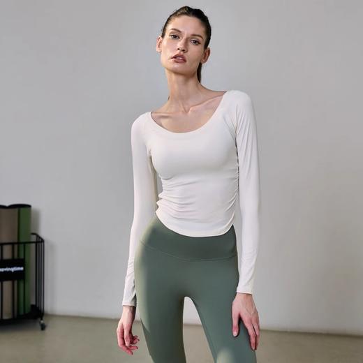 跃牌【周游世界系列】远红外发热运动长袖收腰抽褶运动服TP0808 商品图3