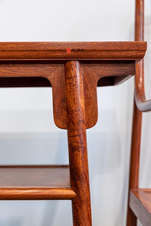 红桥红  家具严选  缅甸花梨(大果紫檀）  【嘉选梳背椅 三件套】 商品图8