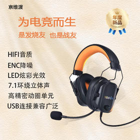 【50MM单元 HIFI音质 柔软耳套】GM10头戴式电竞耳机