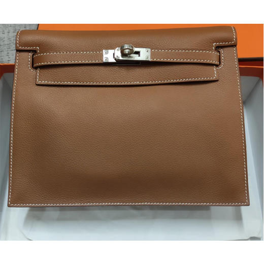 HERMES爱马仕 Kelly Dansel银扣多种背法可双肩 Evercolor小牛皮 单肩斜挎手拿包 B刻 棕色 商品图0