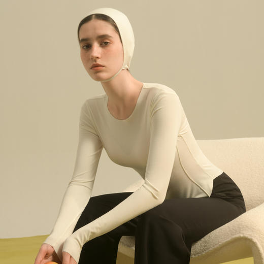 【E】素肌良品女士保暖上衣-轻暖WC037(高领） 商品图5