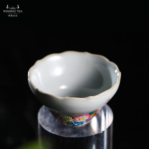 问鼎汝瓷鼎峰系列月白花口杯（万花） 商品图1