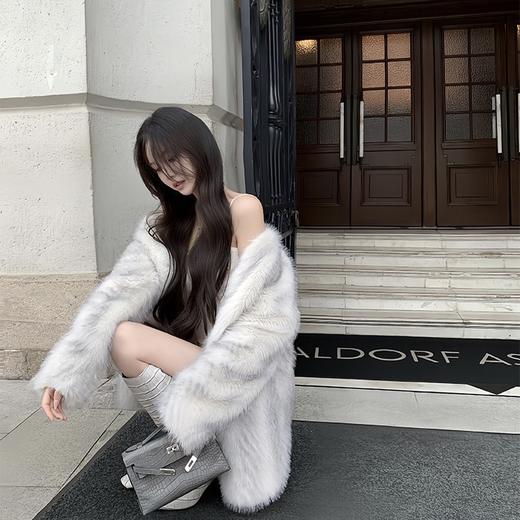 福利 现货 定制加厚进口环保狐狸毛皮草外套 商品图0