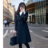 奢姿2024年冬装新款大码女装胖妹妹翻驳领撞色名媛百搭中长款外套9924352419 商品缩略图0