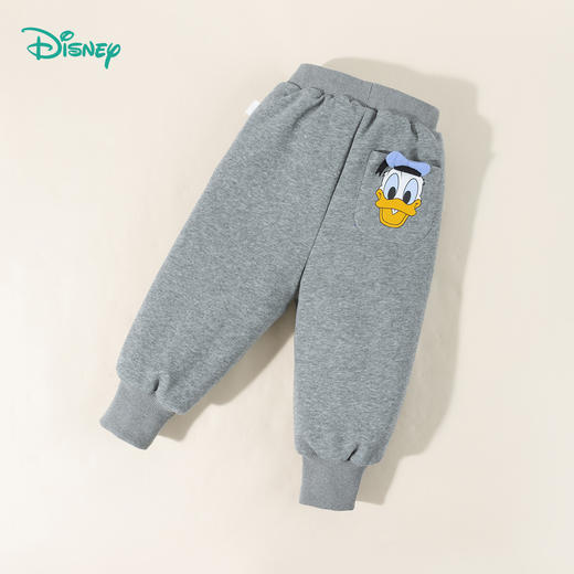 迪士尼【夹棉保暖】冬季新款儿童裤子男童长裤中小童加厚防风运动休闲裤ZD4DK021 商品图3