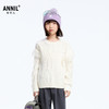 女童时髦绞花保暖毛衣冬季新款安奈儿童装实体店同款AG444626 商品缩略图0