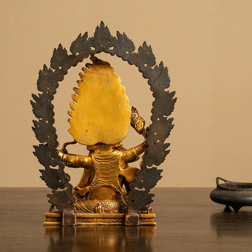 清 铜鎏金宁玛派喇呼拉护法像 商品图4