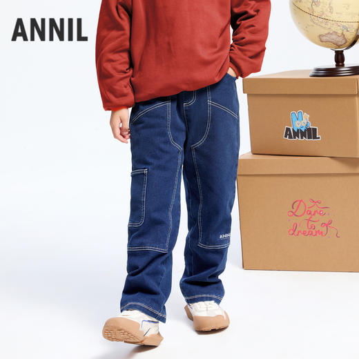 男童潮酷夹棉牛仔冬季新款安奈儿童装实体店同款AB446786 商品图0