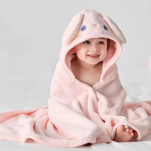 【儿童浴袍￥24.8】儿童浴巾男孩女孩可穿新生婴儿洗澡速干吸水斗篷宝宝带帽浴袍裹巾 商品图2