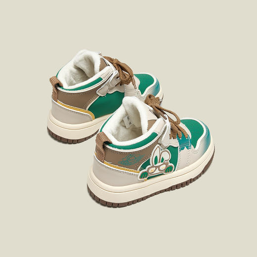 【ZY马骑顿】儿童板鞋冬季加绒小白鞋保暖男大童棉鞋女童跑步鞋 商品图12