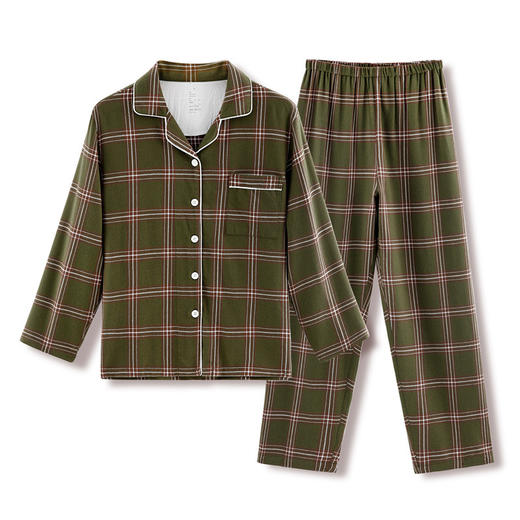 老米优品🎈muji工厂代工《法兰绒格子家居服》全棉法兰绒家居服套装，日式经典格纹，情侣睡衣 商品图4