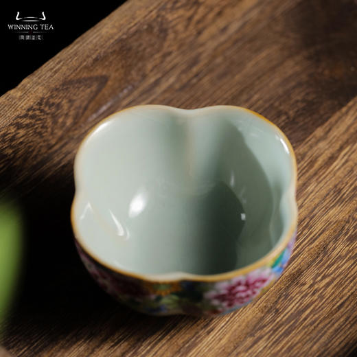 问鼎汝瓷鼎峰系列天青金瓜杯（万花）（缺货） 商品图2