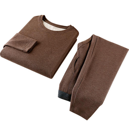 【男士加绒加厚秋冬内衣】男士保暖内衣套装加绒加厚秋冬秋衣秋裤打底发热羊毛 商品图4