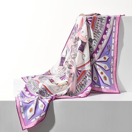 玫瑰花精制 玫瑰丝巾90cm*90cm 商品图1