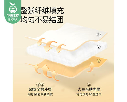 【预售-12月29日配送】佳丽斯60支全棉植物大豆被（暖冬被）/1件（220*240cm，总重约3.5kg） 商品图5