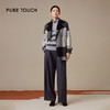 pure touch女士格纹设计感短款100%绵羊毛大衣1355244415 商品缩略图1