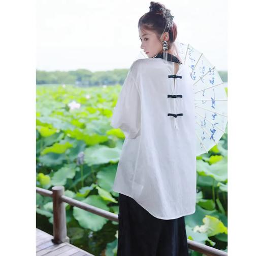 清仓捡漏不退不换【过年战袍】 LIN CHAO ZHANG 【长相思】醋酸国风衬衫 商品图1