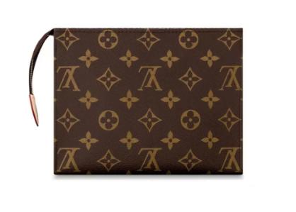LOUIS VUITTON 19号 经典老花百搭便携 帆布 盥洗袋手拿包洗漱包 女款 棕色 商品图0