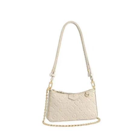 LOUIS VUITTON Easy Pouch On Strap 老花压纹牛皮单肩包女款 奶油白 商品图0