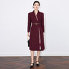 【高货wl】全新升级【铂金会员367/天猫489/差价122】(40850) 洛诗琳秋冬新款法式高级感收腰通勤羊毛西装领长袖连衣裙 商品缩略图3