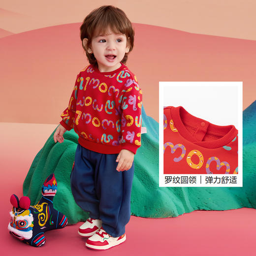 巴拉巴拉童装宝宝套装婴儿衣服2025新款运动两件套儿童可爱加绒潮 商品图3