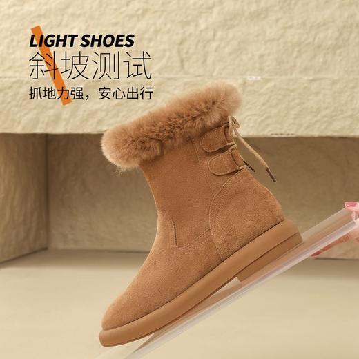 ZHR则则时尚加绒保暖雪地靴短靴女2024冬季新款百搭简约靴子女鞋 商品图4