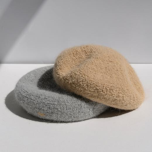 【林栖好物】复古纯色羊毛呢贝雷帽子女百搭显脸小画家帽冬新头围小慎拍 商品图1