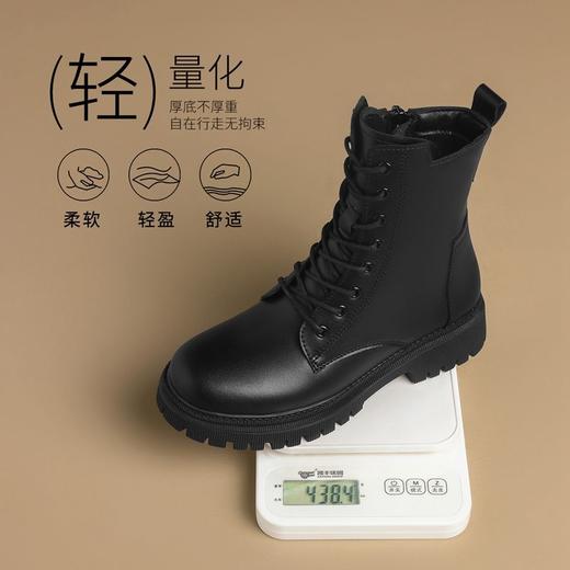 ZHR则则厚底马丁靴女2024新款加绒加厚保暖棉鞋潮酷靴子增高短靴 商品图8