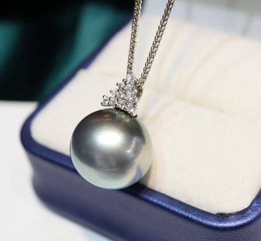 大溪地铂金灰吊坠 14.1mm 商品图2