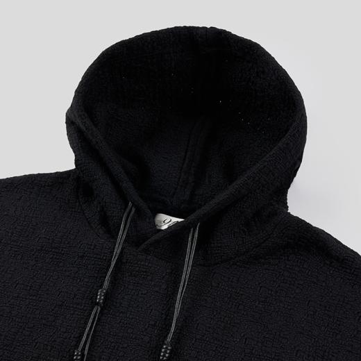 GOODBAI 916 串珠穿绳连帽纹理面料短袖oversize外套 商品图3