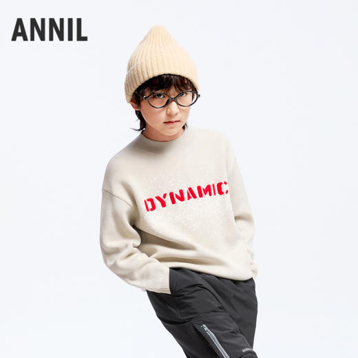 男童绣花全棉毛衣冬季新款安奈儿童装实体店同款AB444609 商品图2