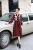 Stay2Weeks 复古红菱形格针织纹连衣裙 17659 商品缩略图0