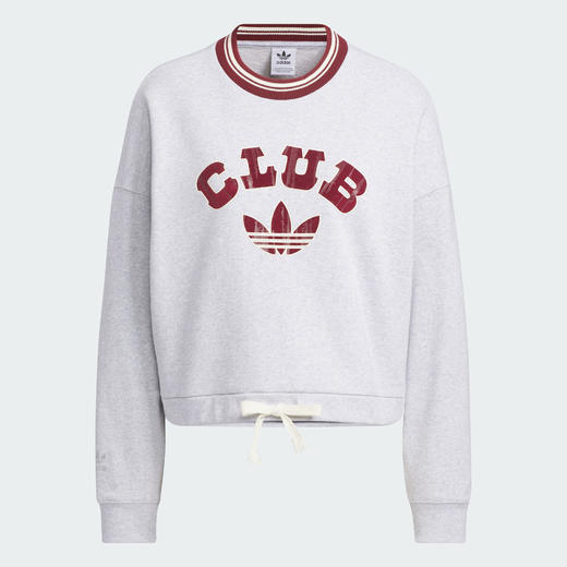 Adidas阿迪达斯COLLEGIATE CREW SWEATSHIRT 复古运动宽松圆领卫衣套头衫JD6376 商品图3