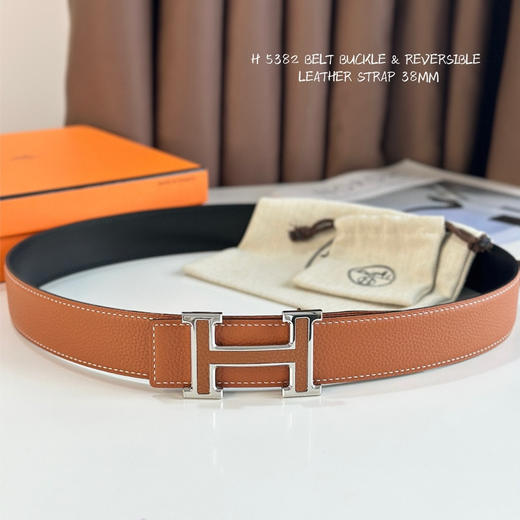 秋冬特惠💰340【爱马仕】男士腰带 H双面进口皮 BELT BUCKLE & REVERSIBLE LEATHER STRAP 带身宽3.8cm 商品图1