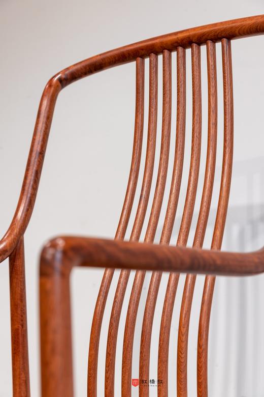 红桥红  家具严选  缅甸花梨(大果紫檀）  【嘉选梳背椅 三件套】 商品图3
