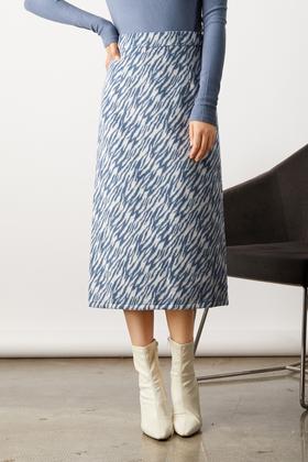 ANSUABEL 动物纹路修身简约半裙 10930