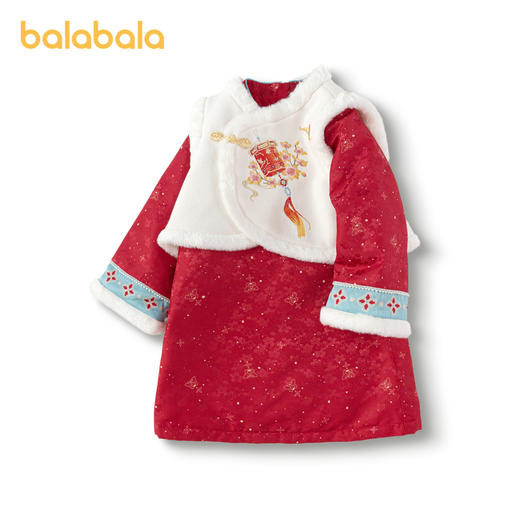 巴拉巴拉童装女童旗袍儿童套装新中式2025春装新款小童拜年服刺绣 商品图4