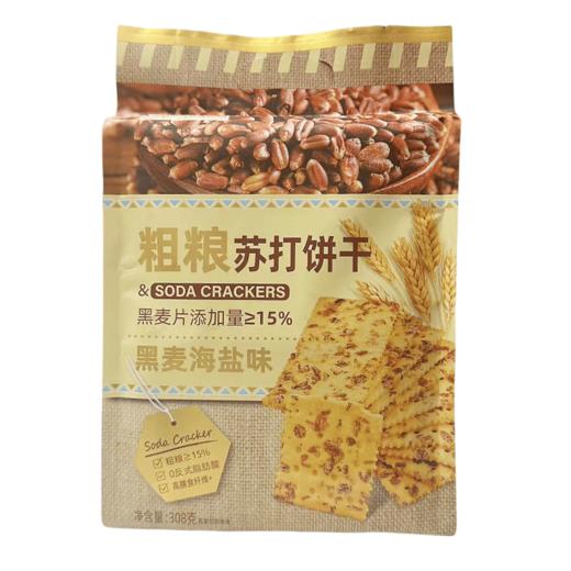 猫超优选 粗粮苏打饼(黑麦海盐味) 308g/包 商品图0