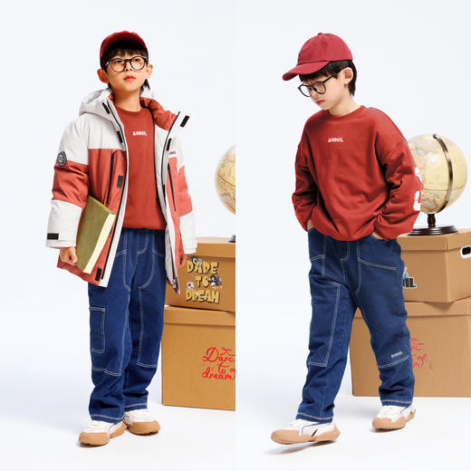 男童潮酷夹棉牛仔冬季新款安奈儿童装实体店同款AB446786 商品图3