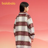 巴拉巴拉童装女童外套2025春秋装新款小童复古学院格子毛呢大衣潮 商品缩略图2