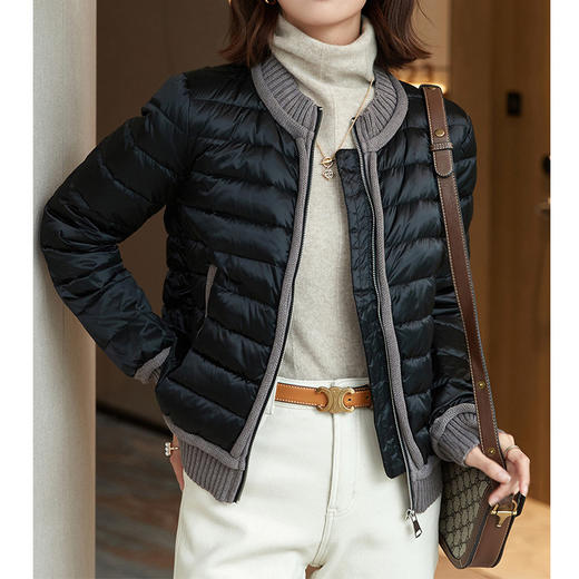 【高货ayts】全新升级【铂金会员441/天猫599/差价158】(44552) 洛诗琳冬季女款轻薄羽绒服夹克95白鹅绒女装短款 商品图0