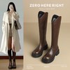 ZHR则则时髦显瘦长筒靴气质靴子女2024新款厚底增高百搭女鞋长靴 商品缩略图1