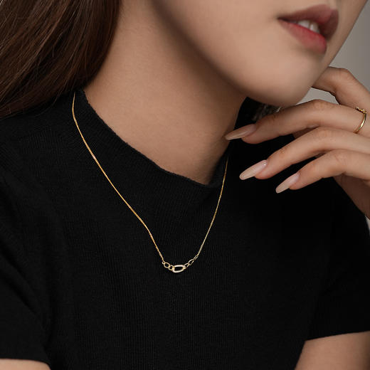 【晨光镂影】S925银几何镂空圆环项链【YF-A3892】 商品图2