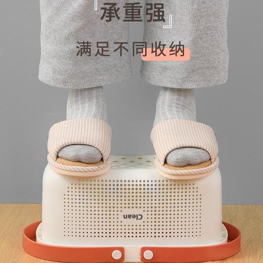 「高颜值！四色可选」洗澡篮手提浴篮 家用收纳整理篮沐浴篮挂篮卫生间洗浴室家用杂物野餐篮 商品图3