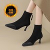 ZHR则则时尚尖头细跟高跟通勤女鞋2024新款冬季百搭通勤短靴靴子 商品缩略图4