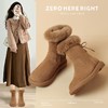 ZHR则则时尚加绒保暖雪地靴短靴女2024冬季新款百搭简约靴子女鞋 商品缩略图0