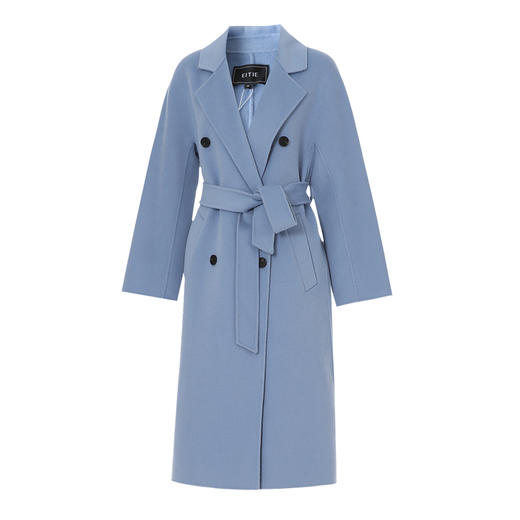 EITIE爱特爱冬季新款款通勤修身纯色中长款显瘦毛呢外套7614332 商品图5