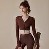 跃牌【周游世界系列】2024秋冬新款撞色假两件套头高弹透气螺纹运动长袖TP0818 商品缩略图0