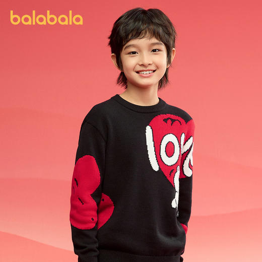 巴拉巴拉童装儿童毛衣男童女童秋冬2025新款亲子套头针织衫拜年服 商品图2